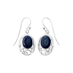 Sterling Silver Black Spinel Earrings SSER132