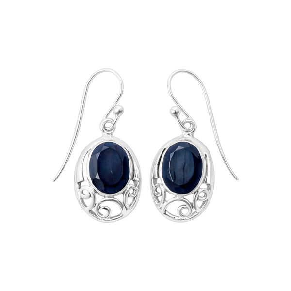 Sterling Silver Black Spinel Earrings SSER132
