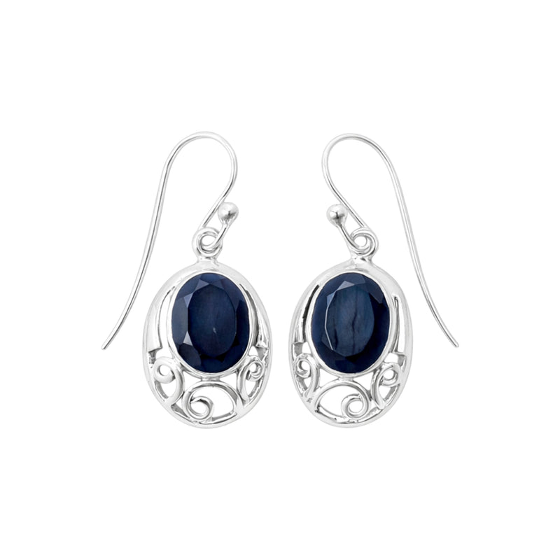 Sterling Silver Black Spinel Earrings SSER132