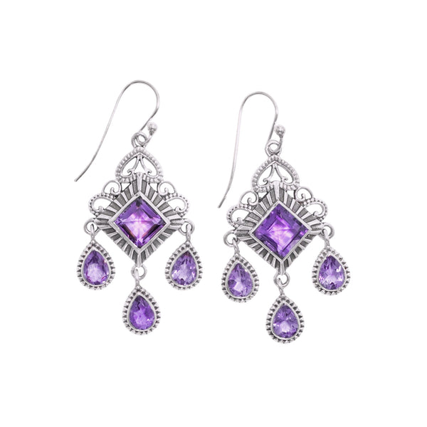 Sterling Silver Amethyst Earrings SSER127