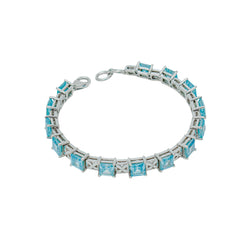Sterling Silver Sky Blue Topaz Bracelet SSBR31