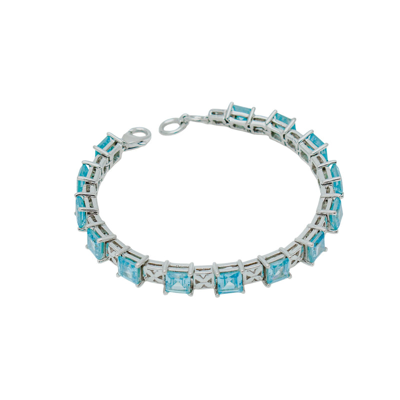 Sterling Silver Sky Blue Topaz Bracelet SSBR31
