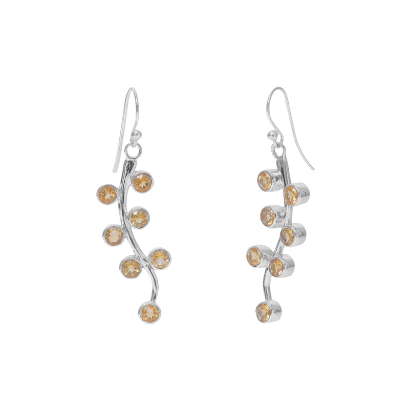 Sterling Silver Citrine Earrings SSER129