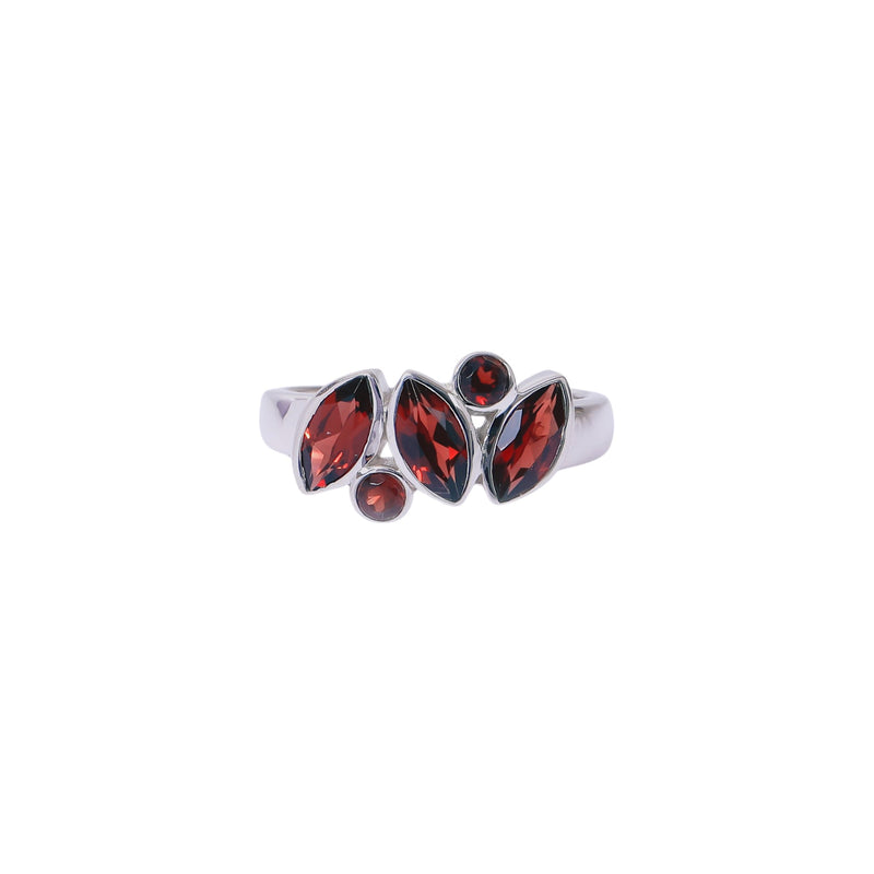 Sterling Silver Garnet Ring SSR230