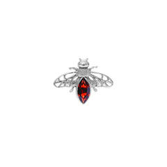 Sterling Silver Garnet Bee Ring SSR98
