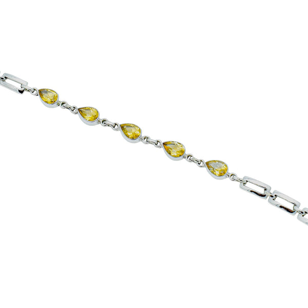 Sterling Silver Citrine Bracelet SSBR22