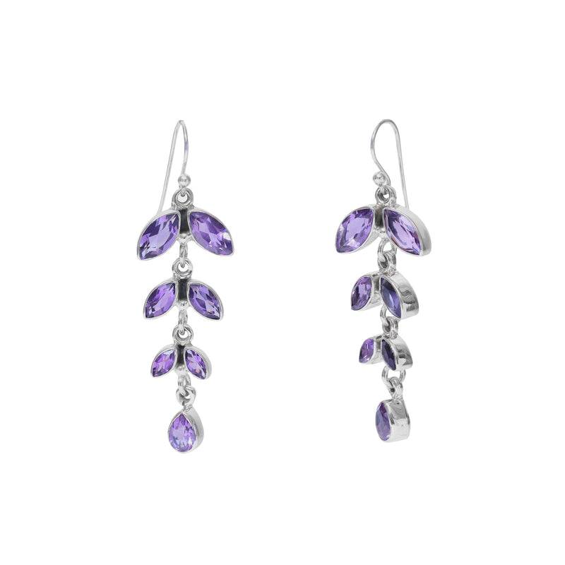Sterling Silver Amethyst Earrings SSER73A