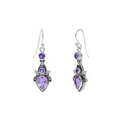 Sterling Silver Amethyst Earrings SSER21