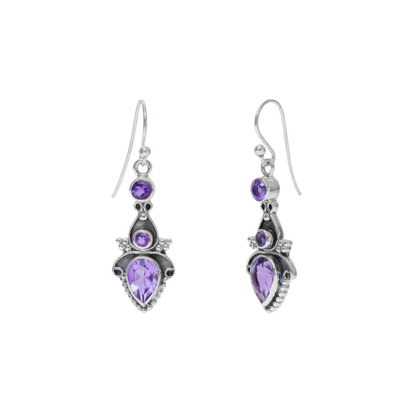 Sterling Silver Amethyst Earrings SSER21