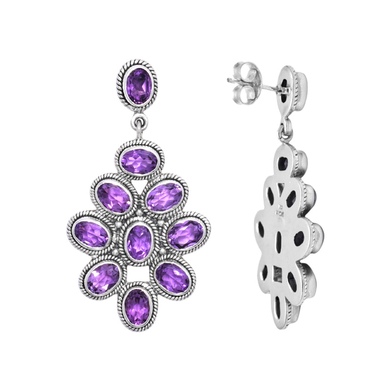 Sterling Silver Amethyst Earrings SSER174