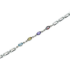 Sterling Silver Multi gemstone Bracelet SSBR21