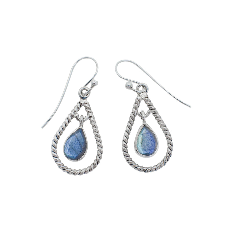 Sterling Silver Labradorite Earrings SSER119