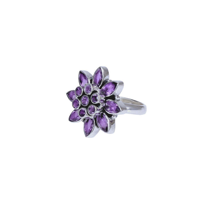 Sterling Silver Amethyst Ring SSR120