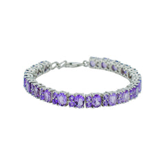 Sterling Silver Amethyst Bracelet SSBR50
