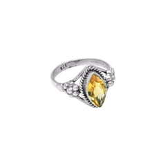 Sterling Silver Citrine Ring SSR304