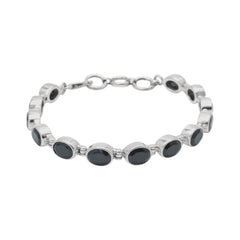 Sterling Silver Black Spinel Bracelet SSBR35