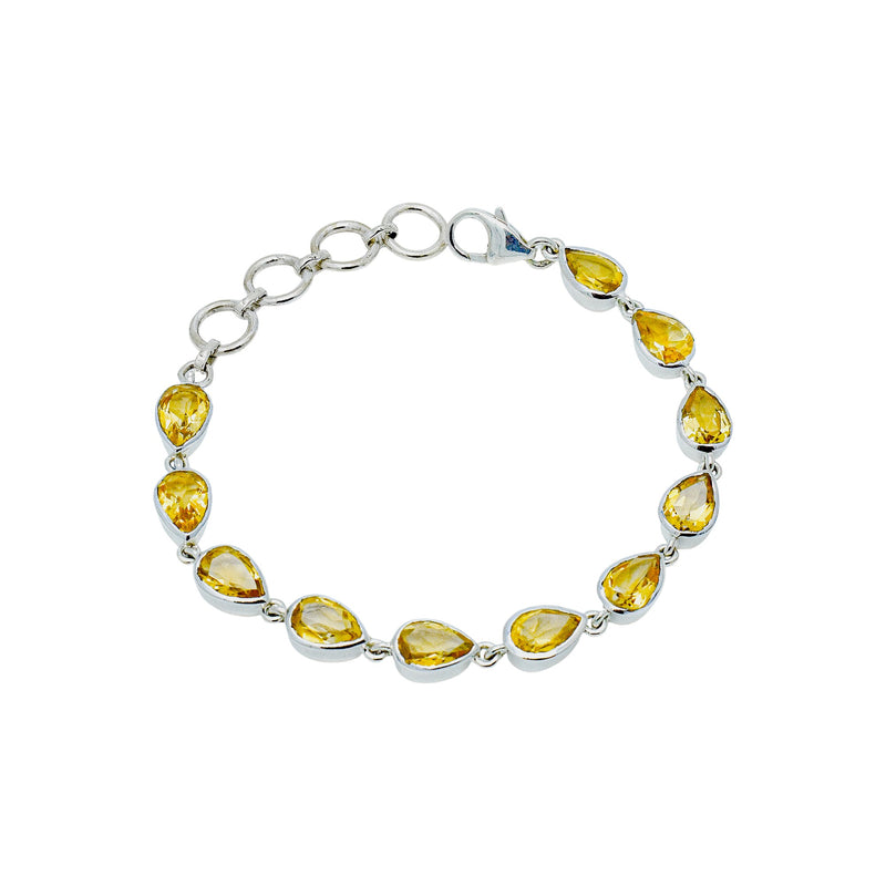 Sterling Silver Citrine Bracelet SSBR23