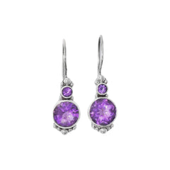 Sterling Silver Amethyst Earrings SSER105