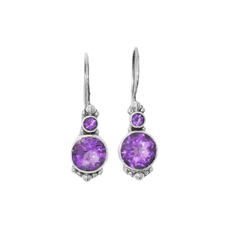 Sterling Silver Amethyst Earrings SSER105