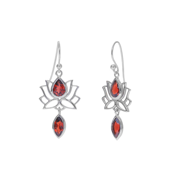 Sterling Silver Garnet Earrings SSER151