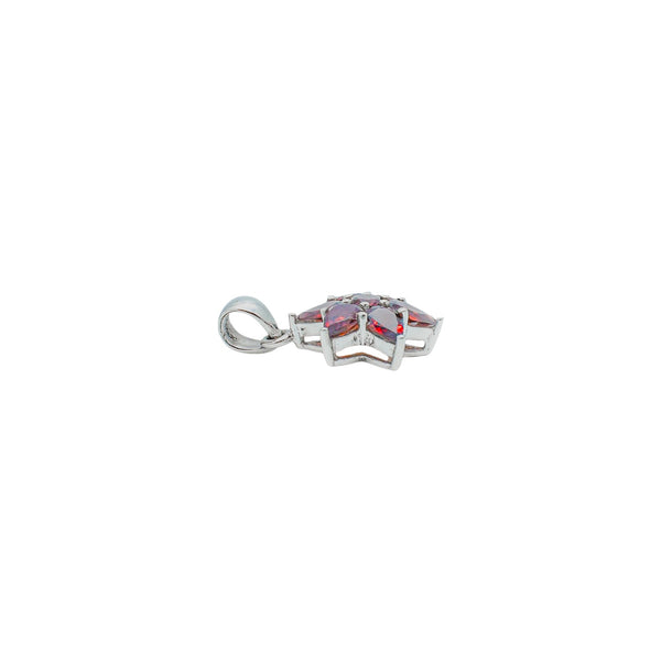 Sterling Silver Garnet Pendant SSP122