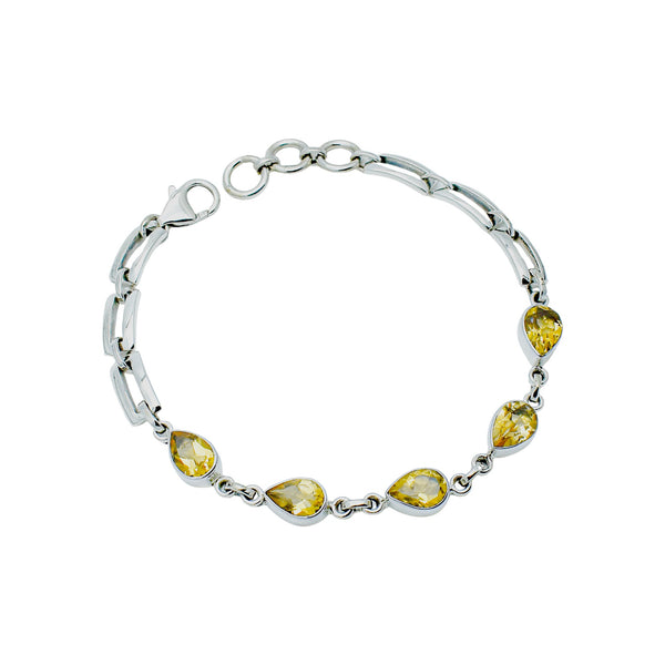 Sterling Silver Citrine Bracelet SSBR22