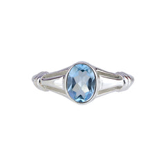 Sterling Silver Blue Topaz Ring SSR298