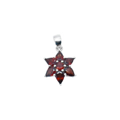 Sterling Silver Garnet Pendant SSP122