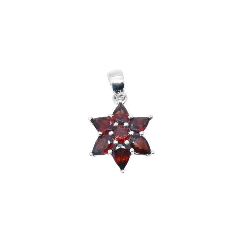 Sterling Silver Garnet Pendant SSP122