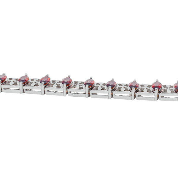Sterling Silver Garnet Bracelet SSBR57
