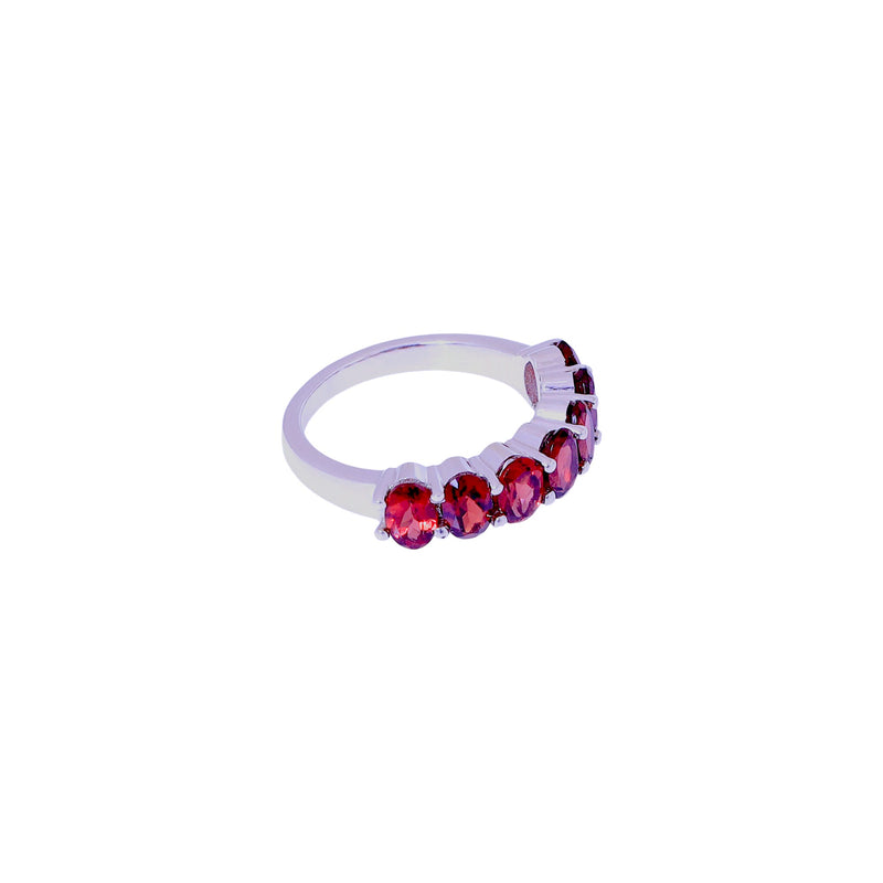 Sterling Silver Garnet Ring SSR95