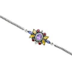 Sterling Silver Multi gemstone Bracelet SSBR26