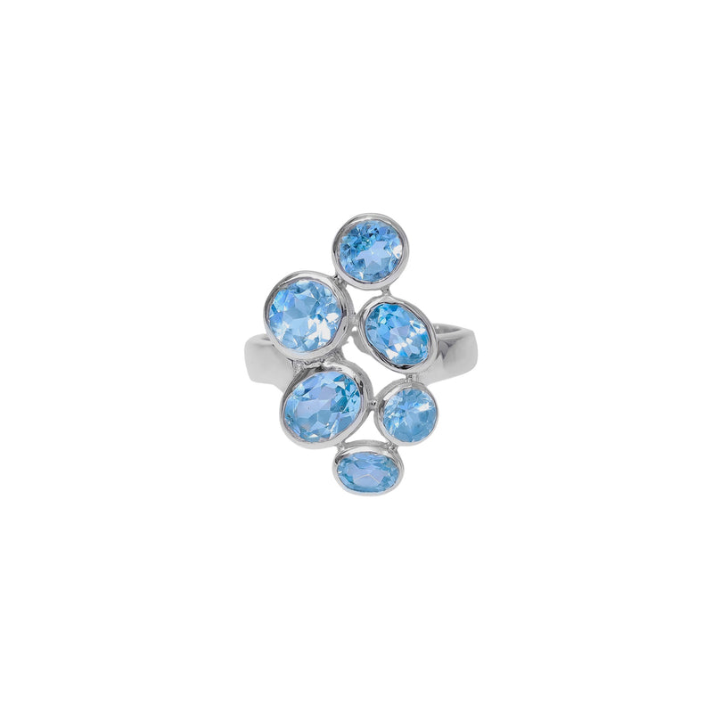 Sterling Silver Blue Topaz Ring SSR80