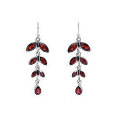 Sterling Silver Garnet Earrings SSER73A