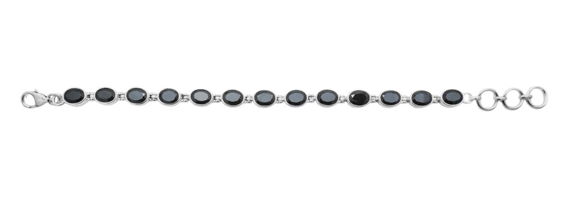 Sterling Silver Black Spinel Bracelet SSBR35