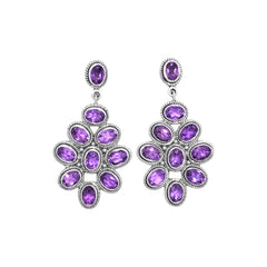 Sterling Silver Amethyst Earrings SSER174