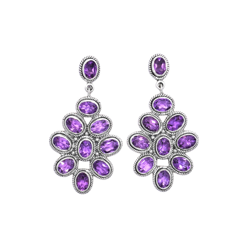 Sterling Silver Amethyst Earrings SSER174