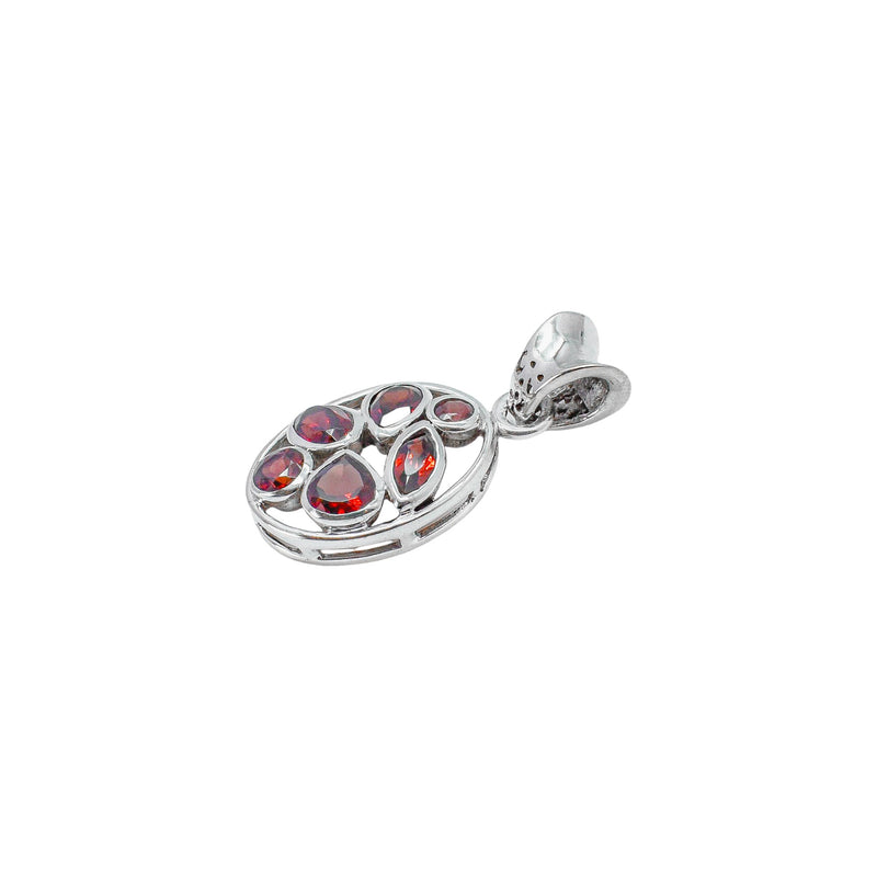 Sterling Silver Garnet Pendant SSP116