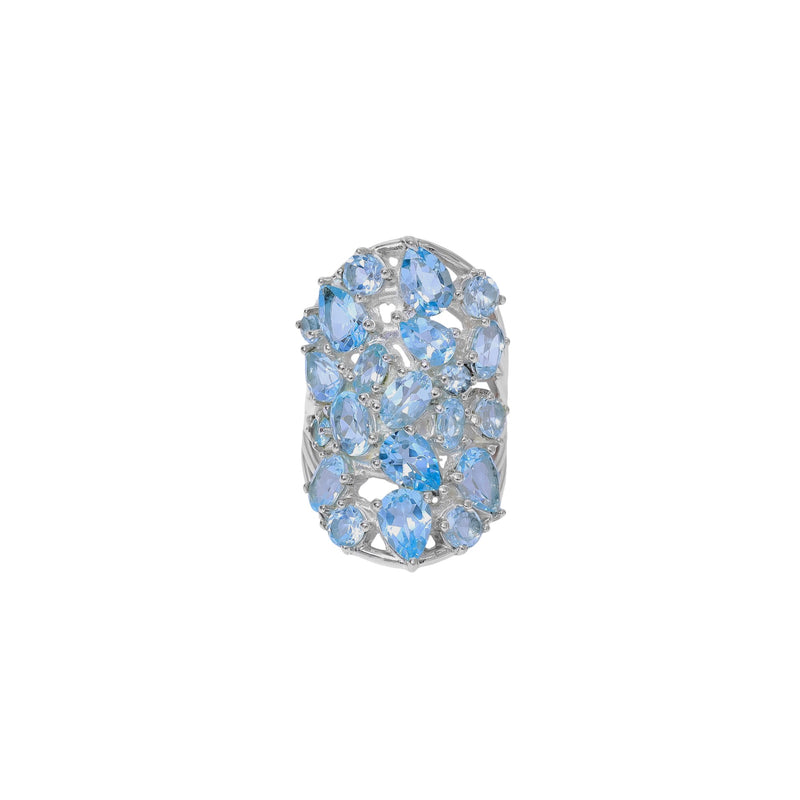 Sterling Silver Blue Topaz Ring SSR365