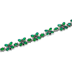 Sterling Silver Green Onyx Bracelet SSBR39