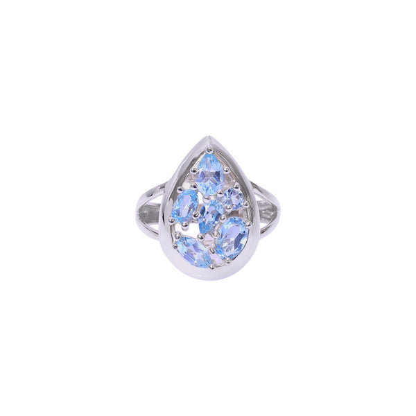 Sterling Silver Blue Topaz Ring SSR392