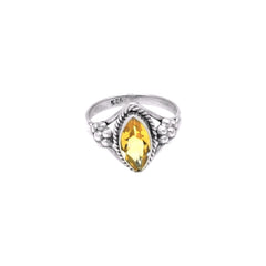 Sterling Silver Citrine Ring SSR304