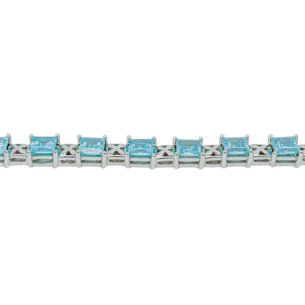 Sterling Silver Sky Blue Topaz Bracelet SSBR31