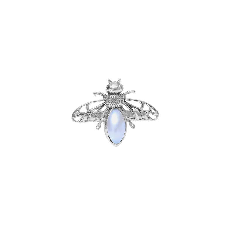 Sterling Silver Pearl Bee Ring SSR98