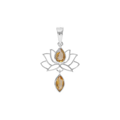 Sterling Silver Citrine Pendant SSP131