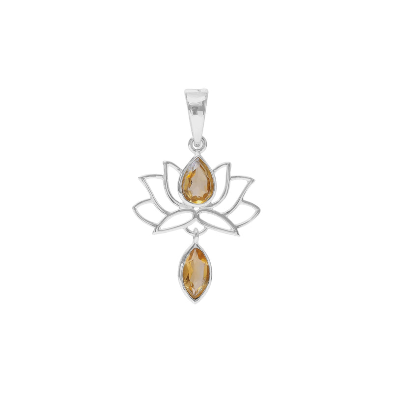 Sterling Silver Citrine Pendant SSP131