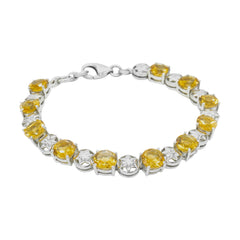 Sterling Silver Citrine Bracelet SSBR29