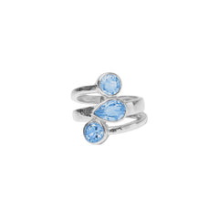 Sterling Silver Blue Topaz Ring SSR422