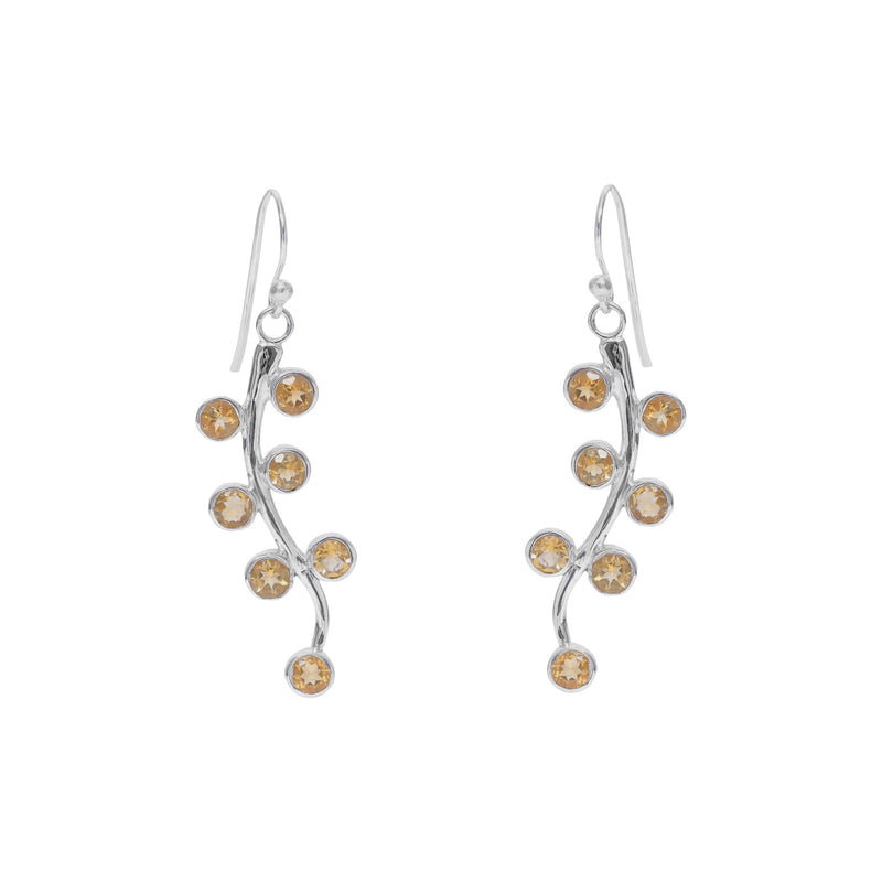 Sterling Silver Citrine Earrings SSER129