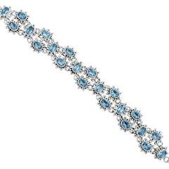 Sterling Silver Blue Topaz Bracelet SSBR41